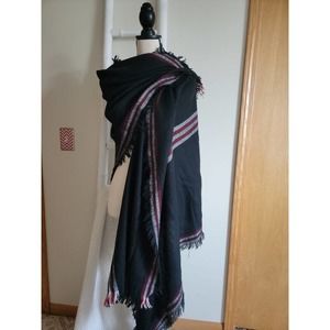 Madden Girl Black and Red Oversized Scarf